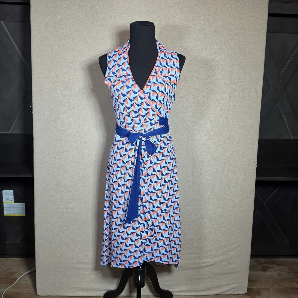 Diane von Furstenberg Wrap Dress V-Neck Sleeveless Womens Size 2 NWT